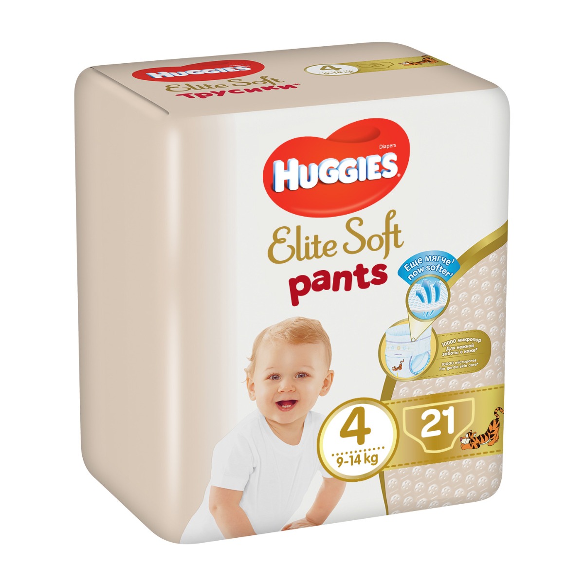 Huggies Elite Soft Pants 4 9–14 kg 21 ks Huggies