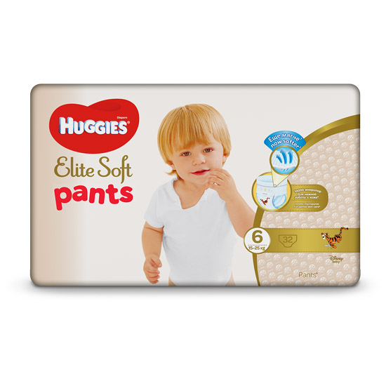 Huggies Elite Soft Pants 6 XXL 15–25 kg 32 ks Huggies