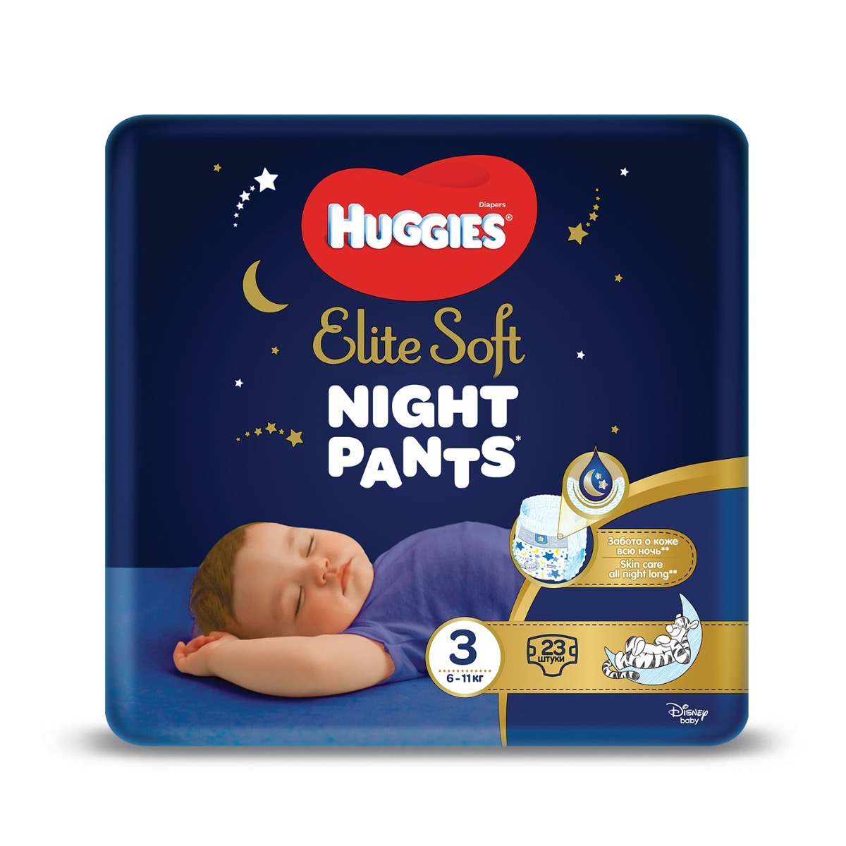 Huggies Elite Soft Pants night 3 6–11 kg 23 ks Huggies