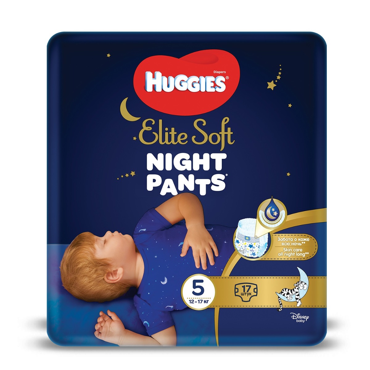 Huggies Elite Soft Pants night 5 12–17 kg 17 ks Huggies