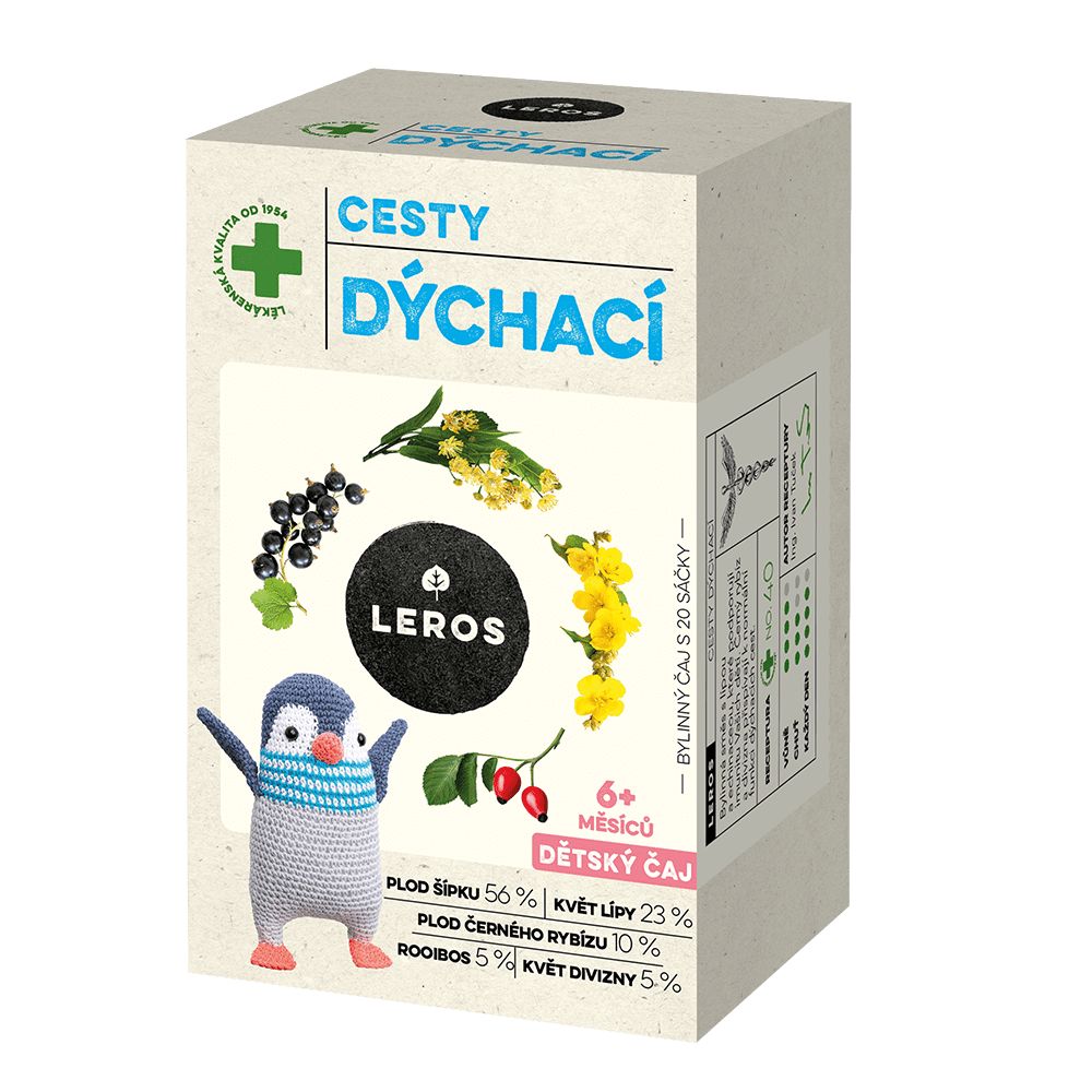 Leros Dětský čaj cesty dýchací 20x2 g Leros