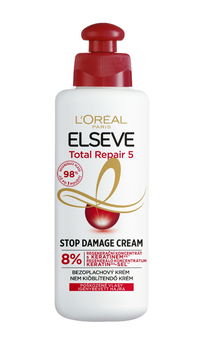 Loréal Paris Elseve Total Repair 5 Stop Damage Cream bezoplachová péče 200 ml Loréal Paris