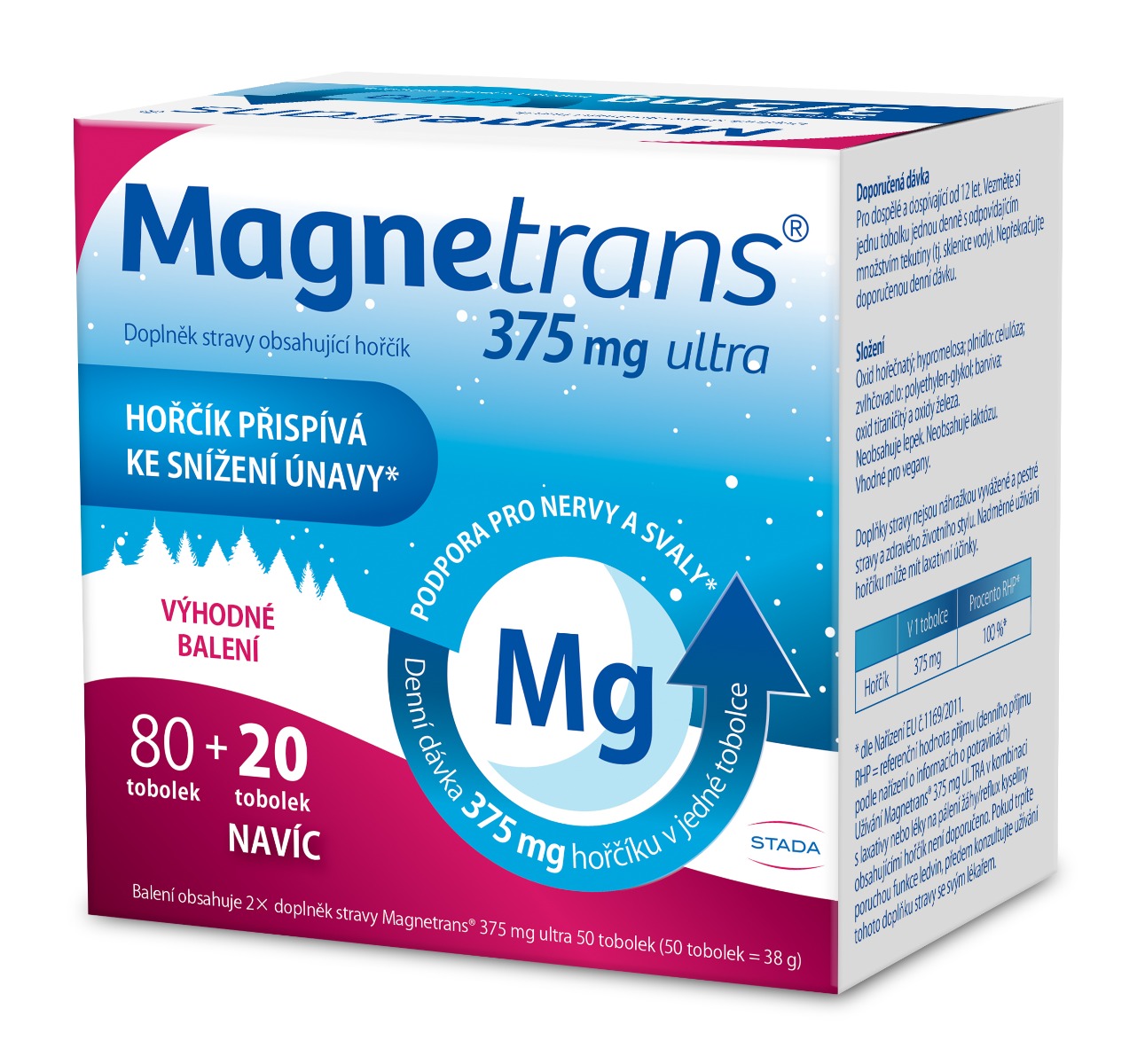 Magnetrans Ultra 375 mg 80+20 tobolek Magnetrans