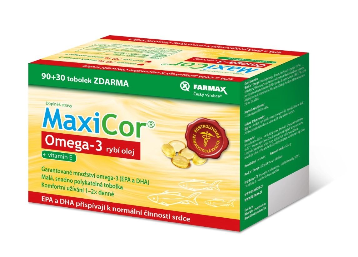 MaxiCor Omega-3 90+30 tobolek MaxiCor
