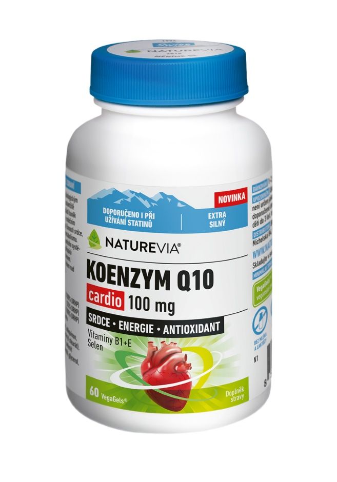 NatureVia Koenzym Q10 Cardio 100 mg 60 kapslí NatureVia