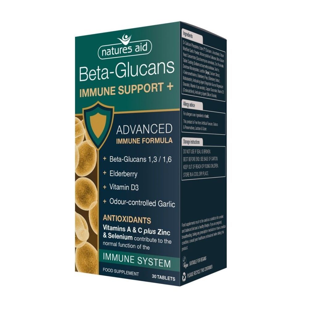 Natures Aid Beta Glukany s antioxidanty na imunitu 30 tablet Natures Aid