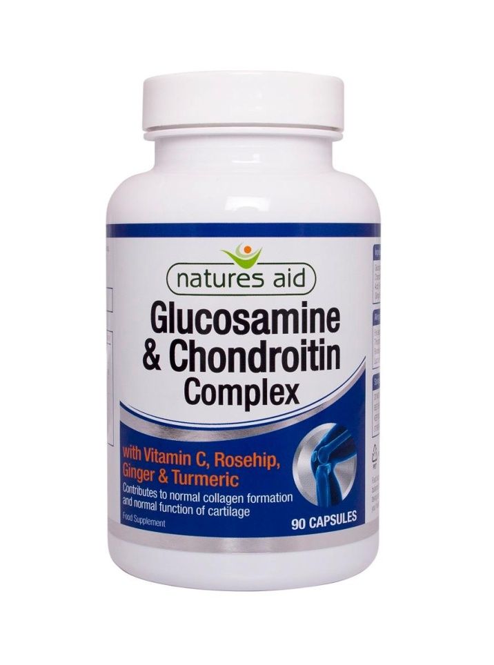 Natures Aid Glukosamin + Chondroitin Complex + vitamin C + kurkuma 90 kapslí Natures Aid