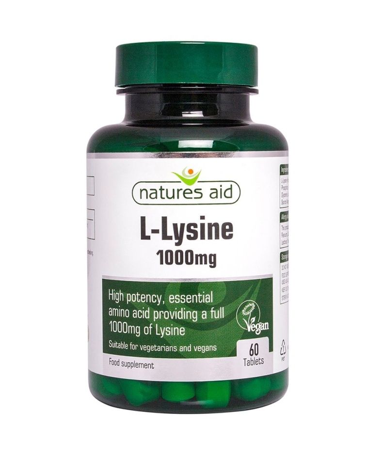Natures Aid L-Lysín 1000 mg 60 tablet Natures Aid
