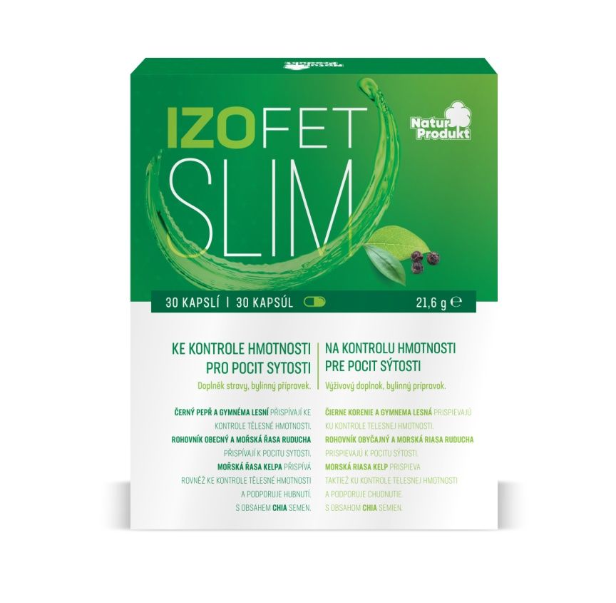 Naturprodukt Izofet Slim ke kontrole hmotnosti 30 kapslí Naturprodukt