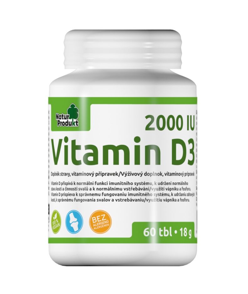 Naturprodukt Vitamin D3 2000 IU 60 tablet Naturprodukt