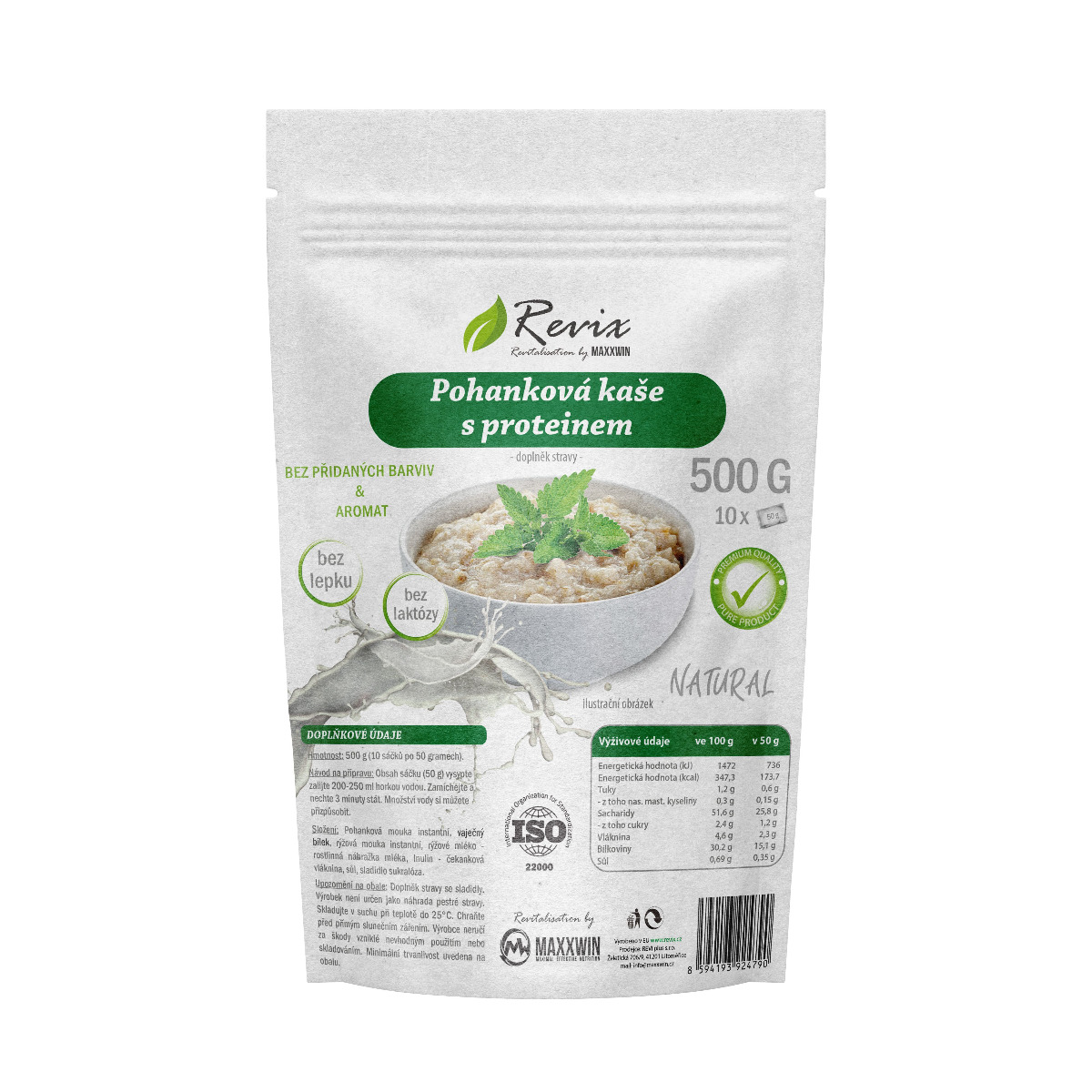 Revix Pohanková kaše proteinová natural 500 g Revix