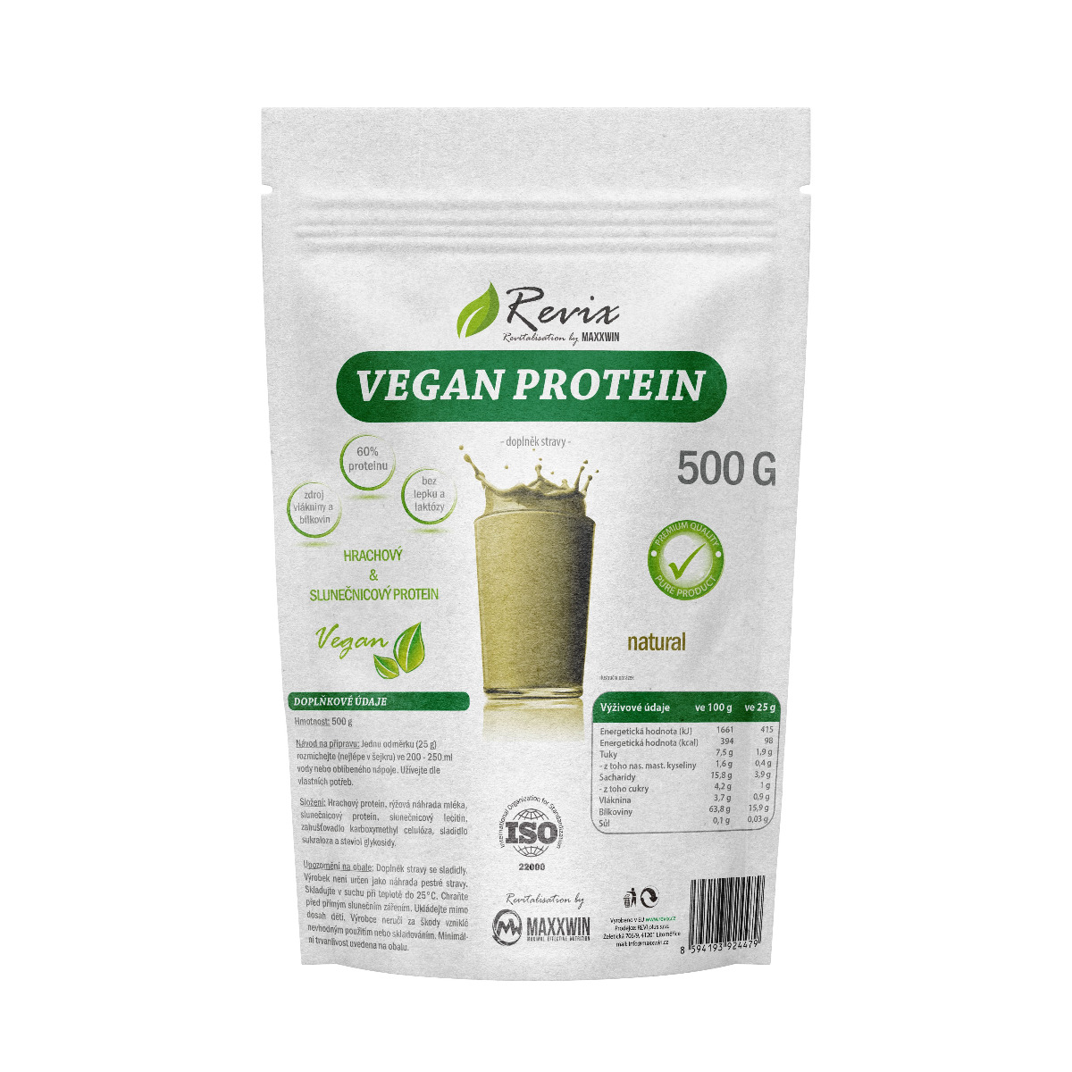 Revix Vegan protein natural 500 g Revix