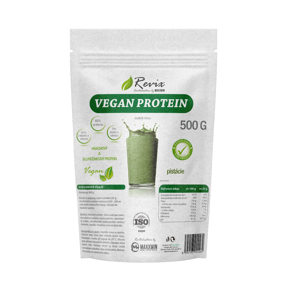 Revix Vegan protein pistácie 500 g Revix