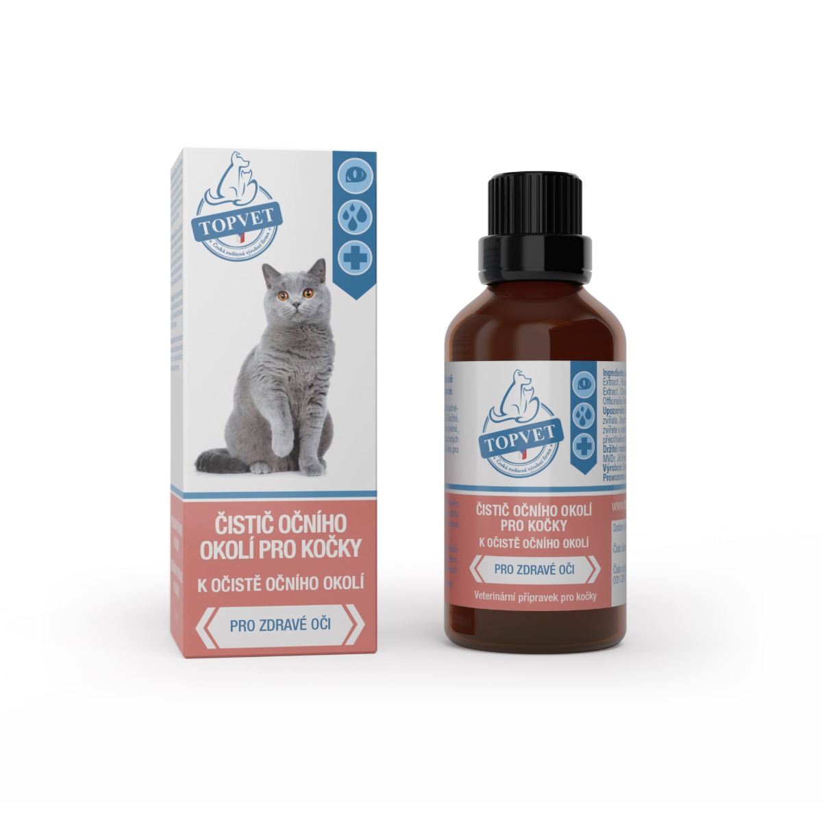 Topvet For Pets Čistič očního okolí pro kočky 50 ml Topvet