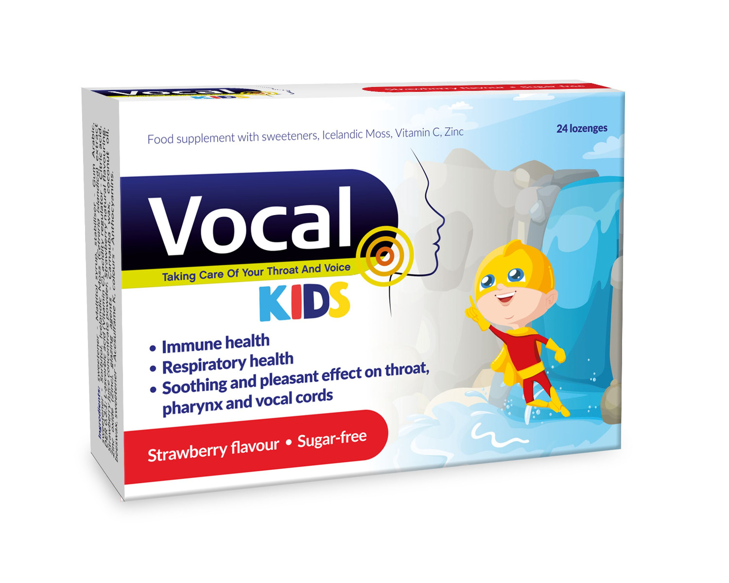 Vocal Kids Měkké pastilky s příchutí Jahody 24 ks Vocal