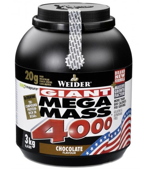 WEIDER Giant Mega Mass 4000 chocolate 3000 g WEIDER