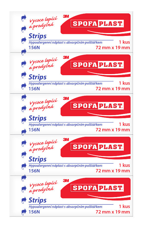 3M Spofaplast 156N Strips 72x19 mm 5 ks 3M