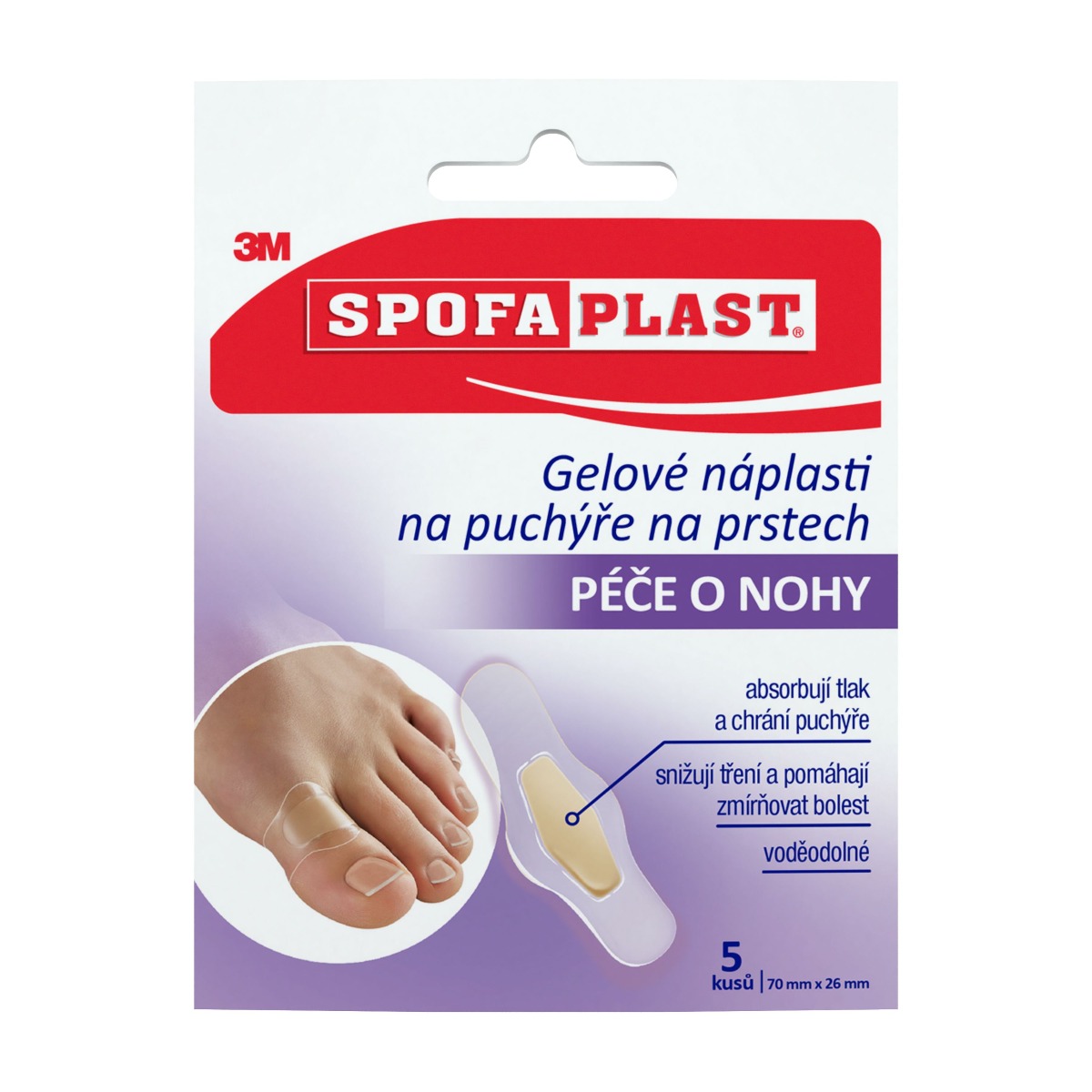 3M Spofaplast 911N Gelová náplast na puchýře na prstech 5 ks 3M