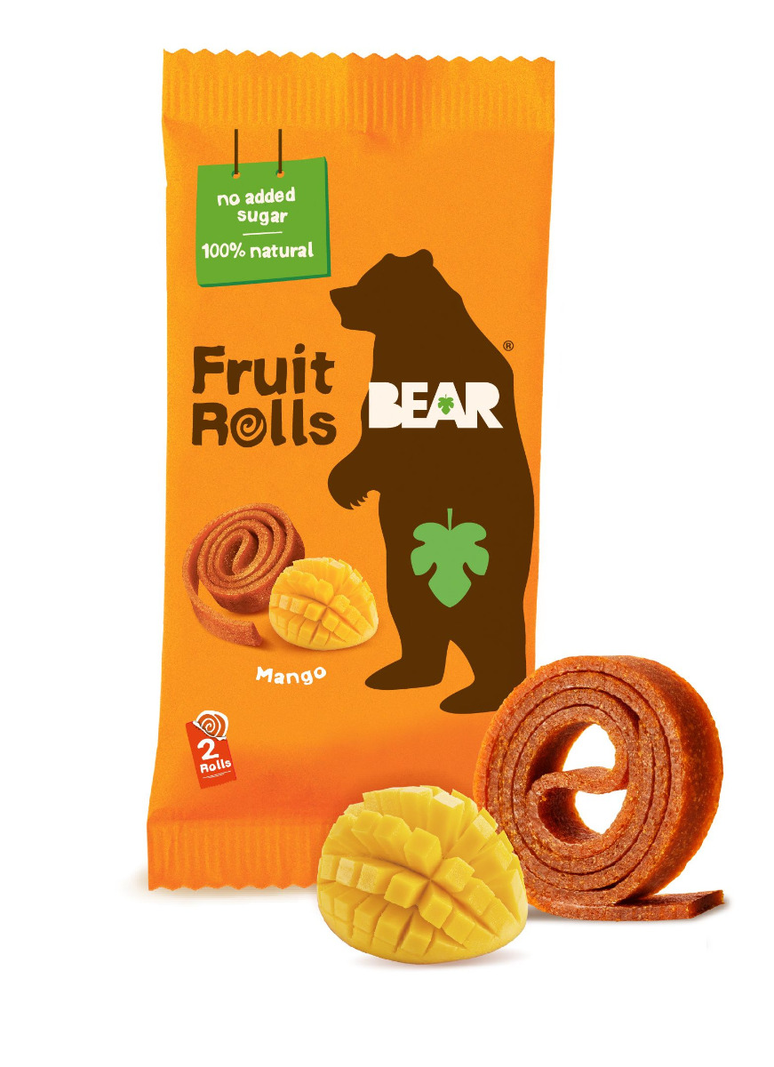 BEAR Fruit Rolls mango ovocné rolované plátky 20 g BEAR