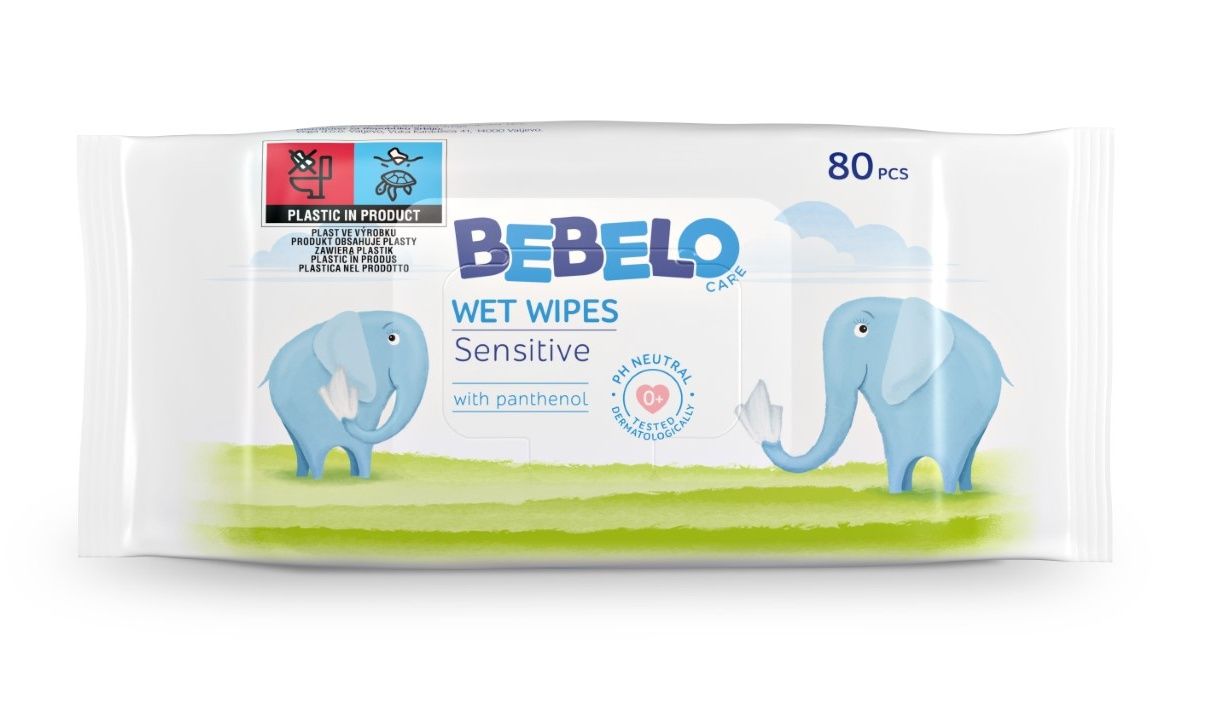 BEBELO Wet Wipes vlhčené ubrousky 80 ks BEBELO