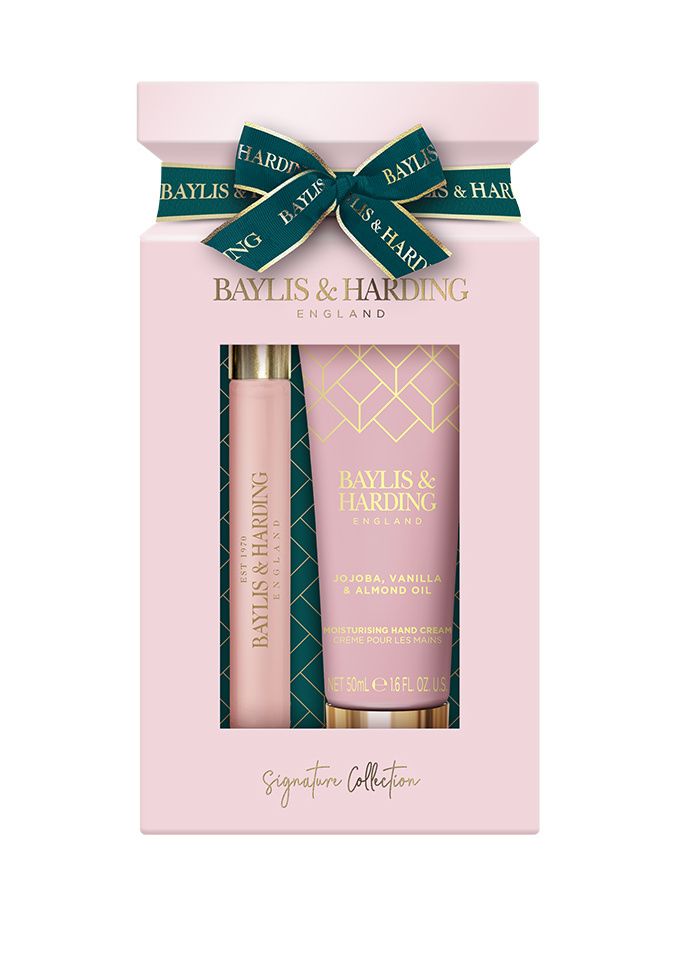 Baylis & Harding Dárková sada krému na ruce a parfémového roll-onu Jojoba Vanilla & Almond Oil 2 ks Baylis & Harding