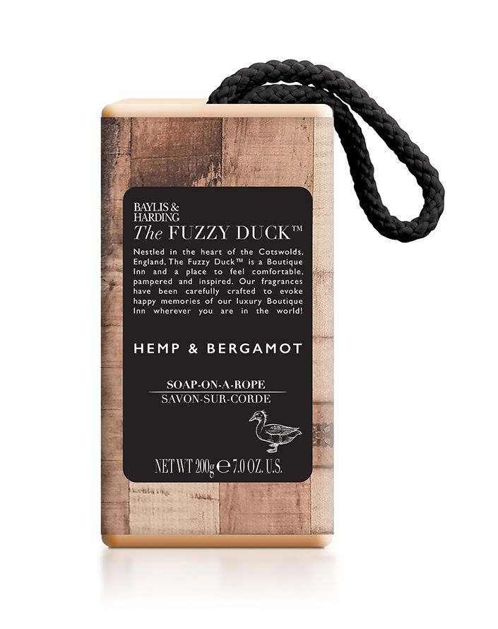 Baylis & Harding Mýdlo na šňůrce The Fuzzy Duck Men's Hemp & Bergamot 200 g Baylis & Harding