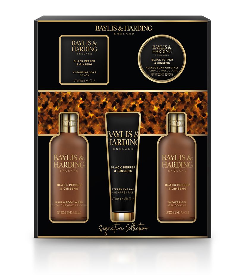 Baylis & Harding Sada péče o tělo pro muže Black Pepper & Ginseng 5 ks Baylis & Harding