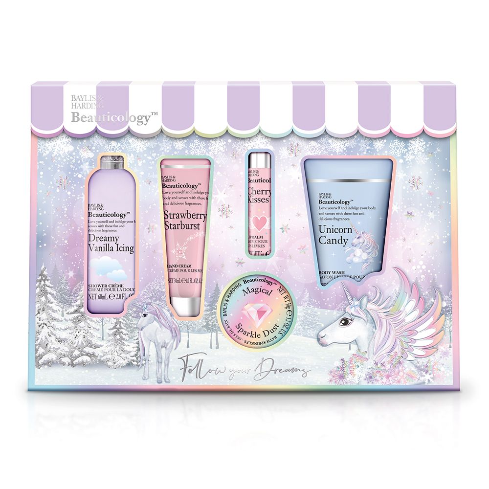 Baylis & Harding Sada péče o tělo s balzámem na rty Beauticology Unicorn 5 ks Baylis & Harding