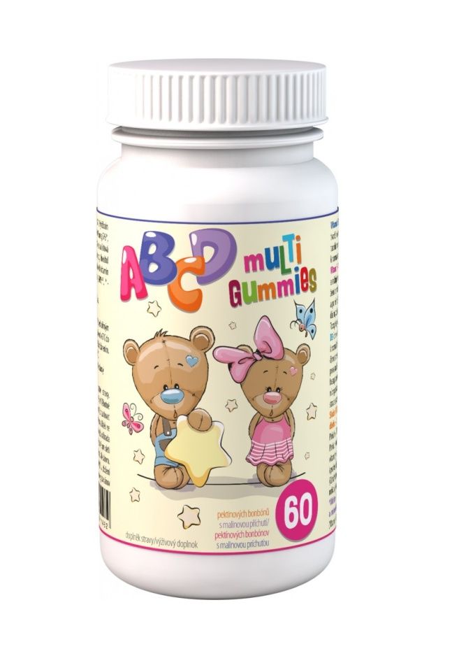 Clinical ABCD Multi Gummies 60 pektinových bonbónů s malinovou příchutí Clinical