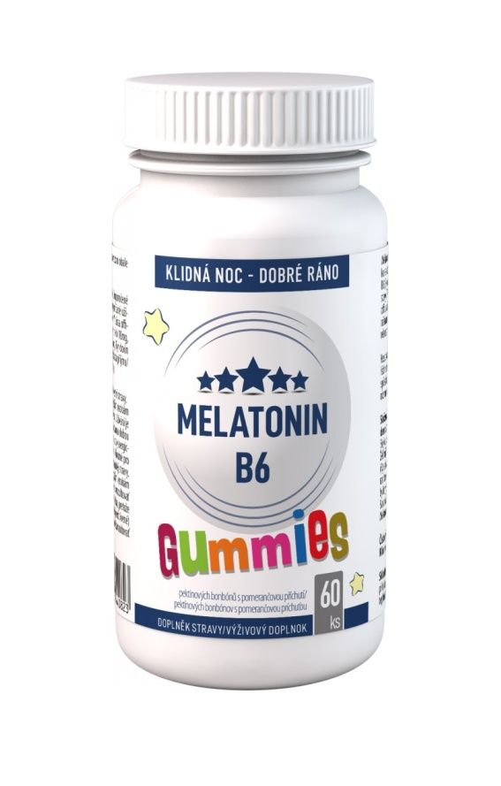 Clinical Melatonin B6 Gummies 60 pektinových bonbónů s pomerančovou příchutí Clinical