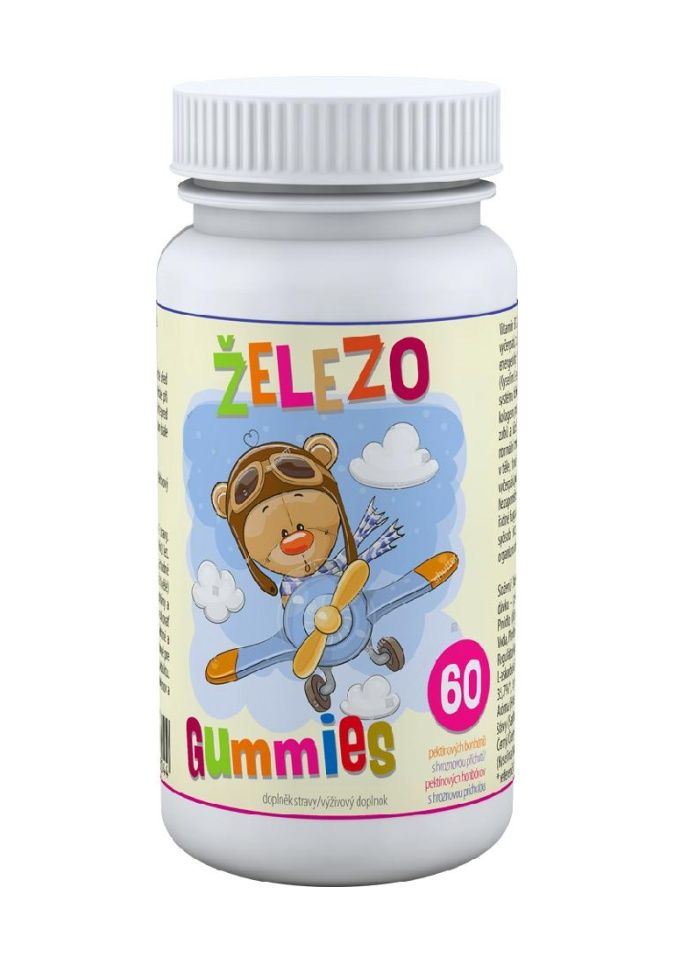 Clinical Železo Gummies 60 pektinových bonbónů s hroznovou příchutí Clinical