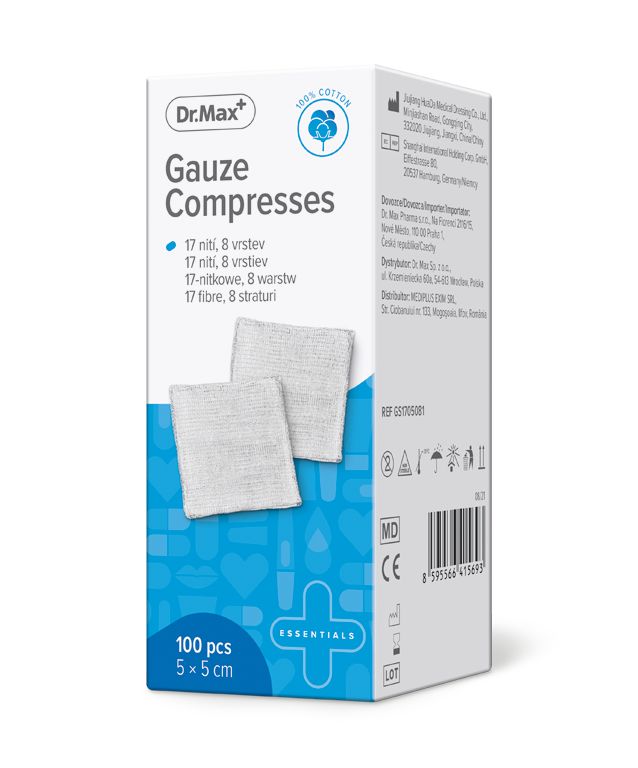 Dr.Max Gauze Compresses 5x5 cm 100 ks Dr.Max