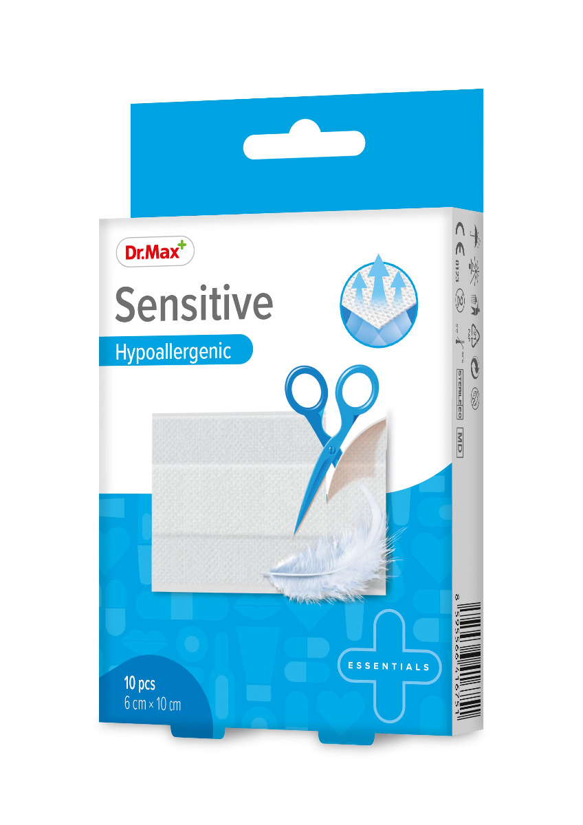 Dr.Max Sensitive Hypoallergenic 6 cm x 10 cm náplast 10 ks Dr.Max