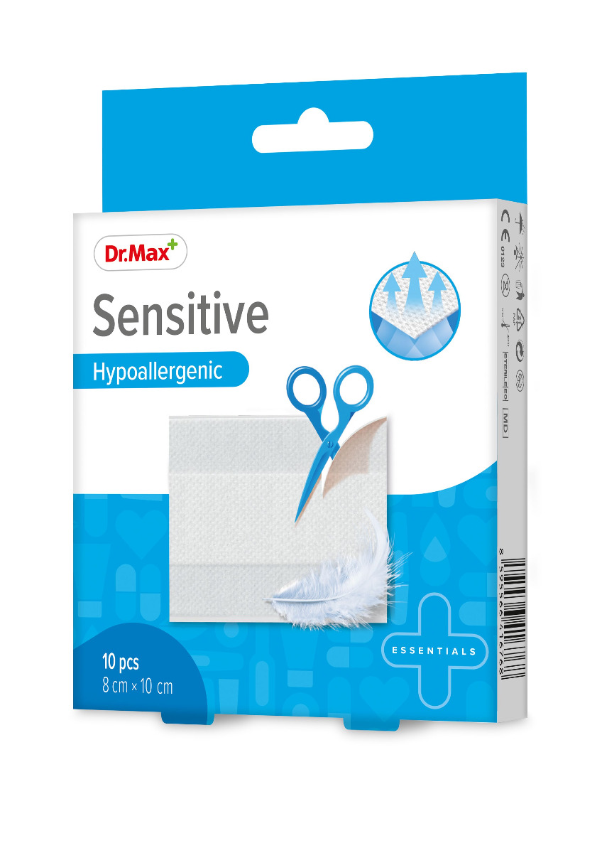 Dr.Max Sensitive Hypoallergenic 8 cm x 10 cm náplast 10 ks Dr.Max