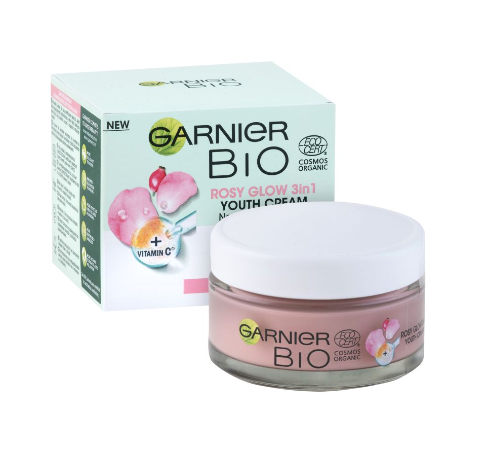 Garnier BIO Rosy Glow 3v1 denní krém šípkový 50 ml Garnier