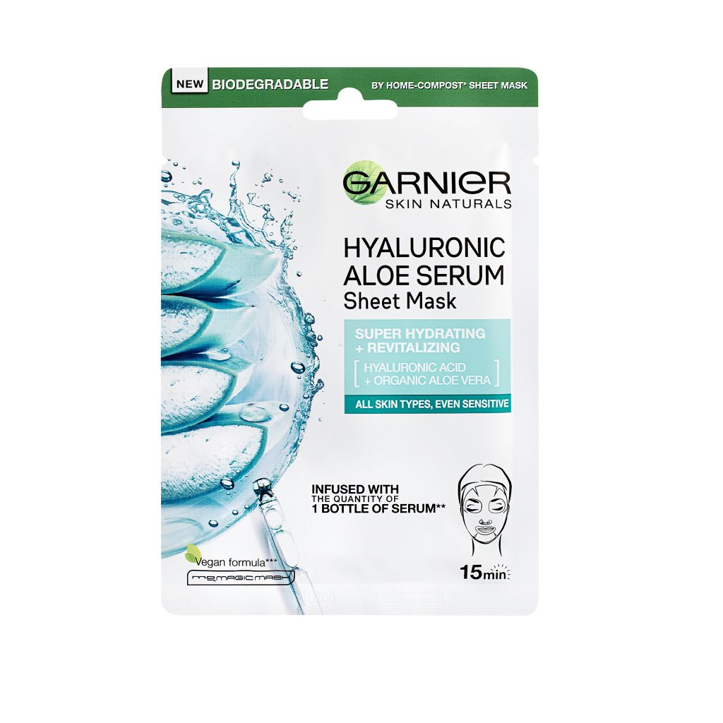 Garnier Skin Naturals Hyaluronic Aloe superhydratační revitalizační textilní maska 28 g Garnier