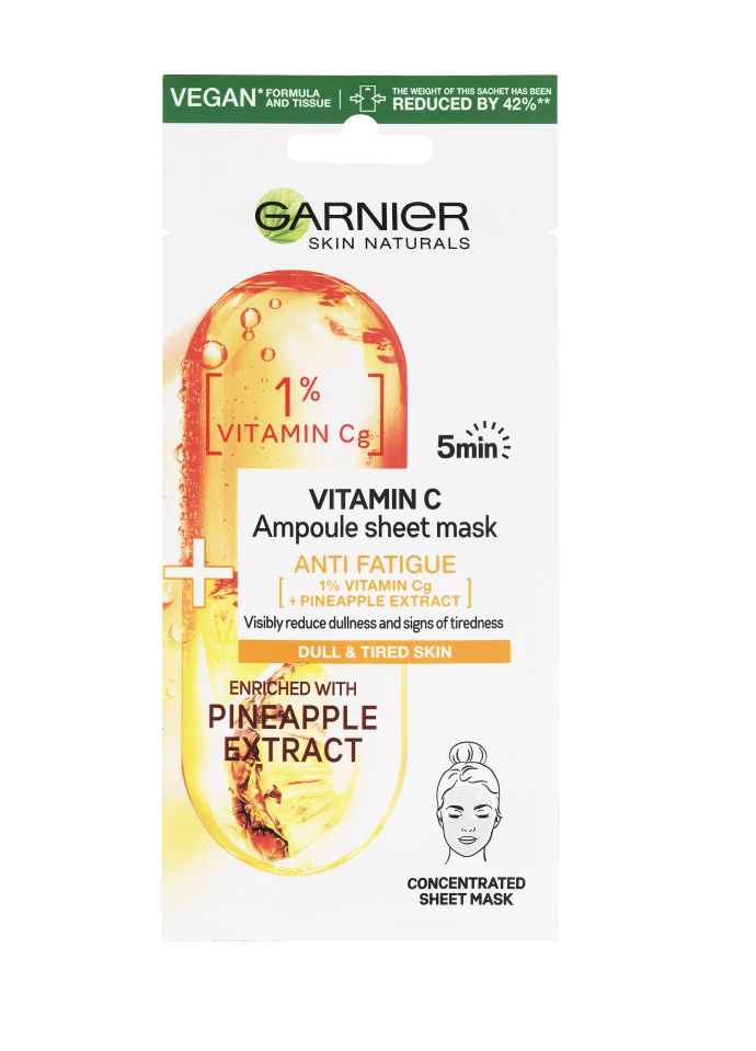 Garnier Skin Naturals Textilní maska s vitamínem C a extraktem z ananasu 15 g Garnier