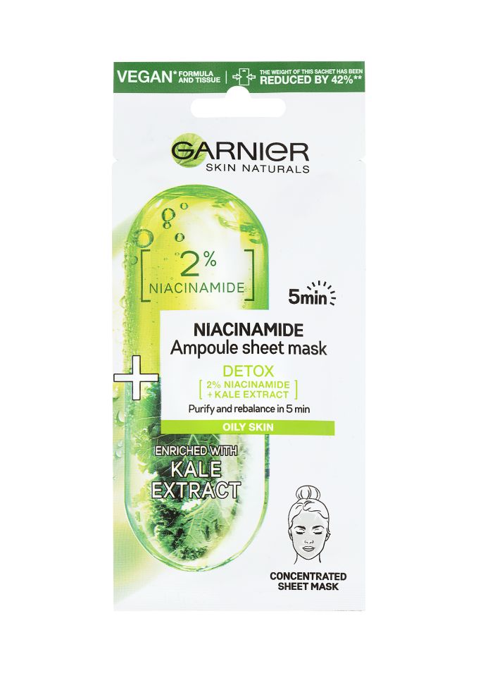 Garnier Skin Naturals Textilní pleťová maska s extraktem z kapusty 15 g Garnier