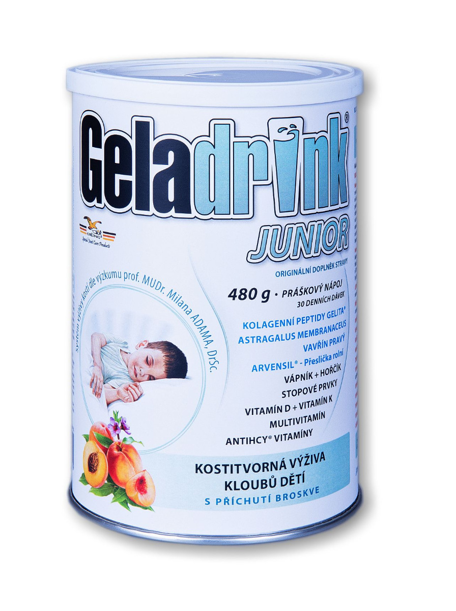 Geladrink Junior broskev práškový nápoj 480 g Geladrink