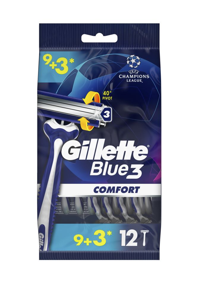Gillette Blue3 Comfort pánské jednorázové holítko 9+3 ks Gillette