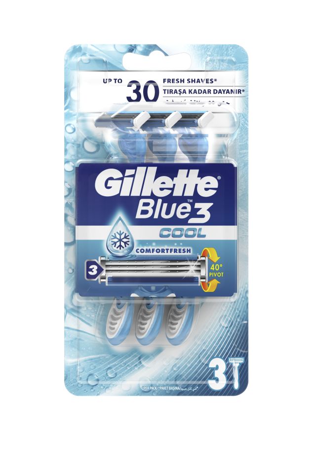Gillette Blue3 Cool pánské jednorázové holítko 3 ks Gillette