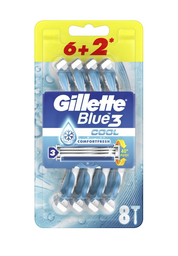 Gillette Blue3 Cool pánské jednorázové holítko 6+2 ks Gillette