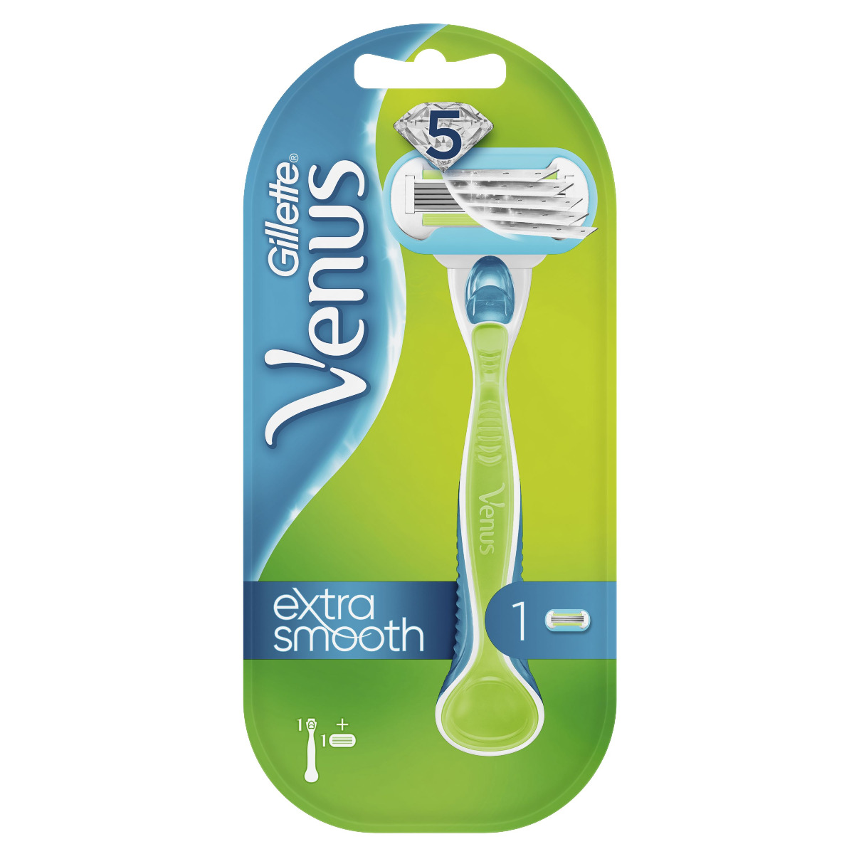 Gillette Venus Extra Smooth dámský holicí strojek 1 ks + 1 hlavice Gillette