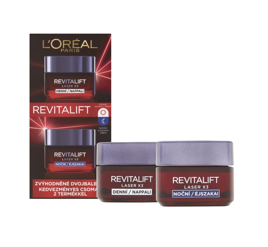 Loréal Paris Revitalift Laser X3 Denní a noční krém duopack 2x50 ml Loréal Paris