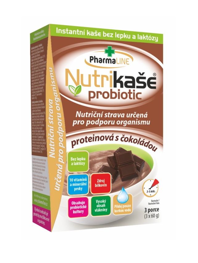 Nutrikaše probiotic proteinová s čokoládou 3x60 g Nutrikaše