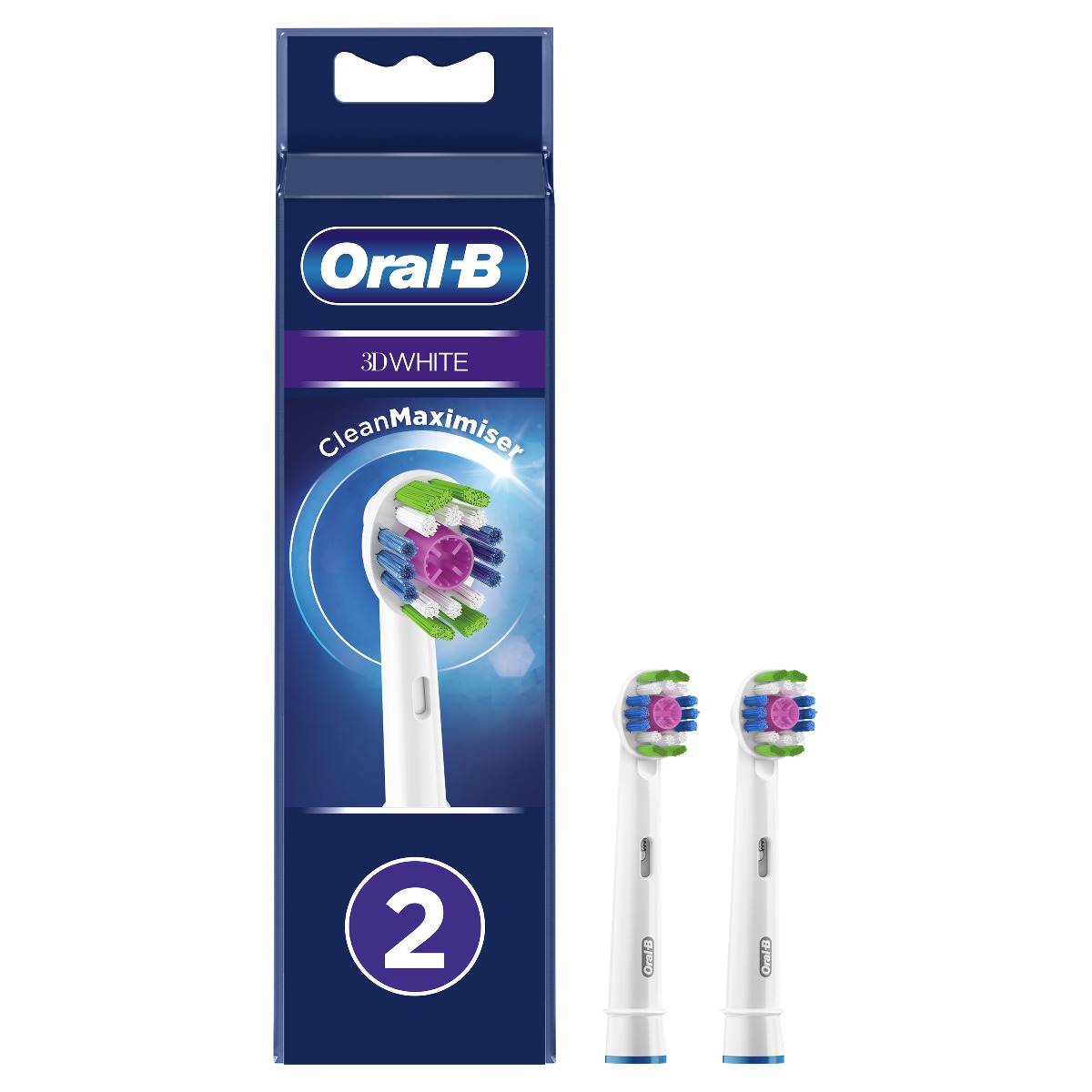 Oral-B EB 18-2 3D White náhradní hlavice s technologií CleanMaximiser 2 ks Oral-B