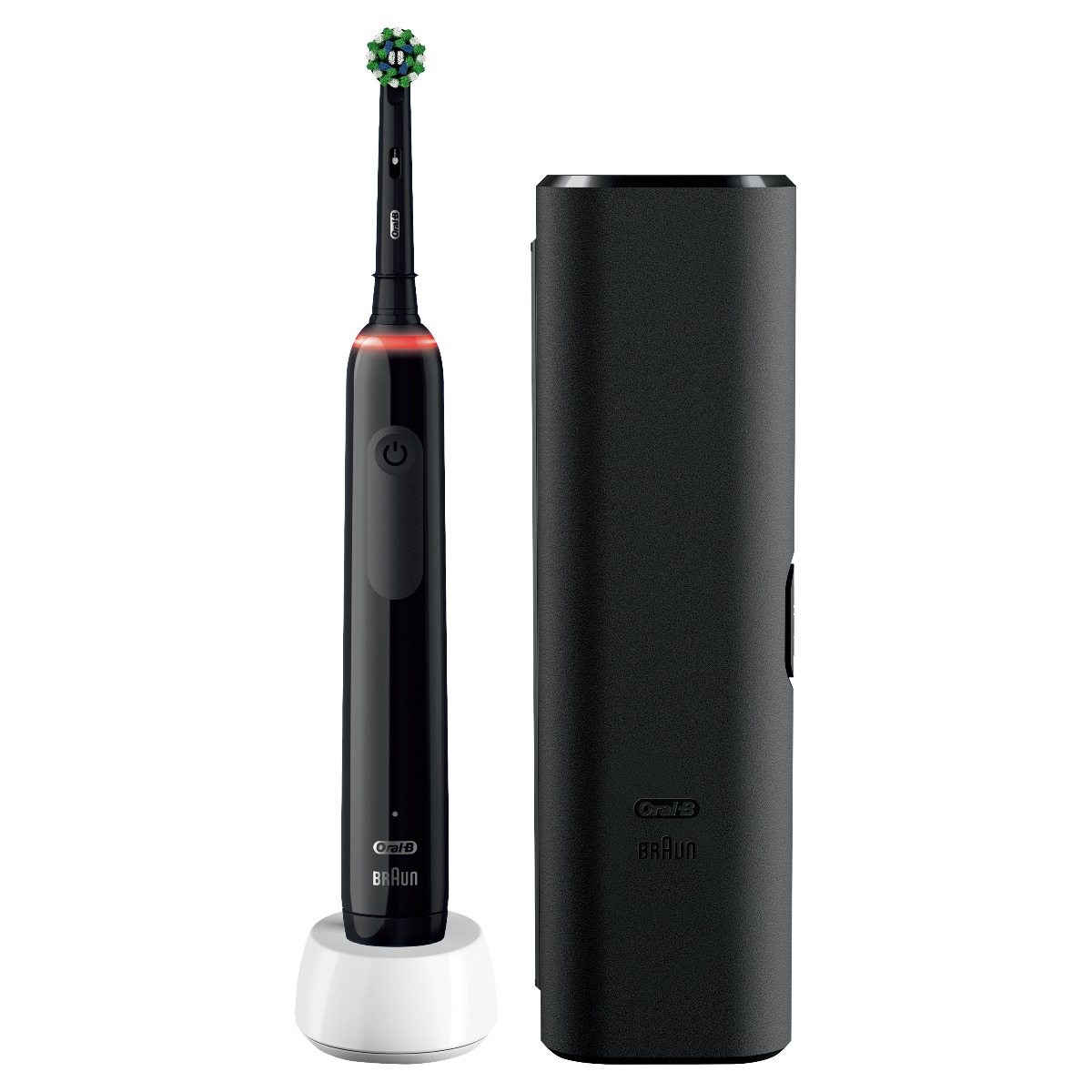 Oral-B PRO 3 3500 Cross Action elektrický zubní kartáček + cestovní pouzdro Black Oral-B