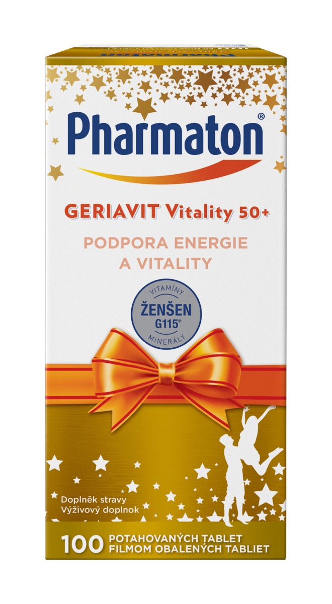 Pharmaton Geriavit Vitality 50+ Vánoční balení 100 tablet Pharmaton Geriavit