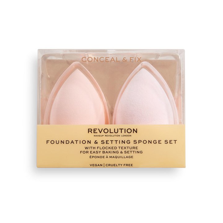 Revolution Conceal & Fix Setting Set houbička na makeup 2 ks Revolution