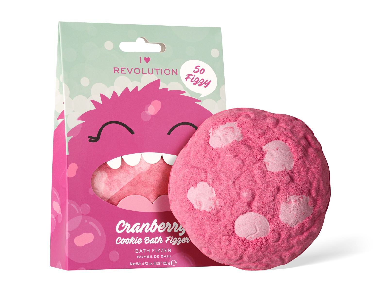 Revolution I Heart Revolution Cranberry Cookie koupelová bomba 120 g Revolution